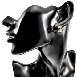 Unisex ∅13mm x 7mm Oorringen met Golfdesign - Bicolor RVS