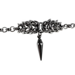 RVS Armband met Groene Kattenoog Steen en Speerpunt Hanger Verstelbaar