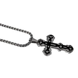 Kruishanger Heren - Robuuste RVS Kruis Hanger met Zwarte PVD-Coating