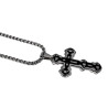 Jasseron-Ketting met Robuuste RVS Kruis Hanger met Zwarte PVD-Coating