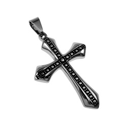 Jasseron-Ketting Grote Gepolijste Kruishanger met Decoratieve Details