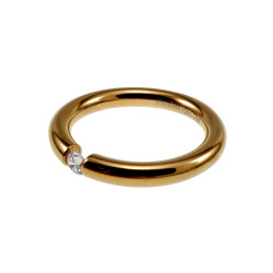 Ring Damaes - Verguld RVS - Ronde Ring met Fonkelende Zirkonia