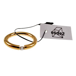 Ring Damaes - Verguld RVS - Ronde Ring met Fonkelende Zirkonia