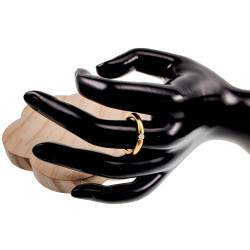 Ring Damaes - Verguld RVS - Ronde Ring met Fonkelende Zirkonia