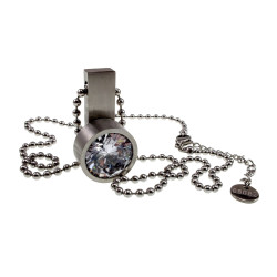 RVS Bolletjesketting met Verwisselbare Zirkonia Hanger - 50 tot 55cm