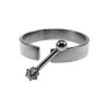 Ring Damaes - Zilverkleur RVS - Open Damesring met Piercingdetail