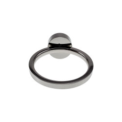 Gepolijst RVS Minimalistische Damesring met Fonkelende Zirkonia Steen