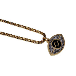 Goudkleurig RVS Ketting met Turks Oog Hanger Verstelbaar 40 tot 45cm