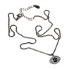 Zilverkleurig RVS Ketting met Turks Oog Hanger Verstelbaar 40 tot 45cm