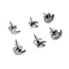 316L RVS Set 3-Paar Oorbellen van Maan- en Sterrenmotief - Dames
