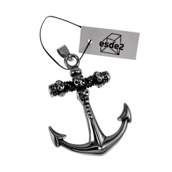 Ankerhanger Heren - RVS - Nautische Anker Hanger Doodskop Desing