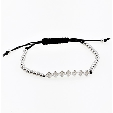 Roestvrijstalen klaverblad armband