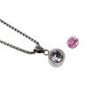 Dames RVS Jasseron-Ketting met Hanger -Twee Verwisselbare Zirkonia