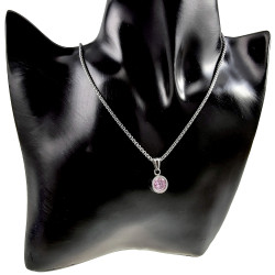 Dames RVS Jasseron-Ketting met Hanger -Twee Verwisselbare Zirkonia