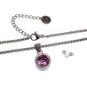 Dames RVS Jasseron-Ketting met Hanger -Twee Verwisselbare Zirkonia