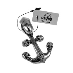 Anker Hanger Dames - Gepolijst RVS - Anker met Schedel Details