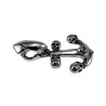 60cm x 3mm Jasseron-ketting + Anker met Schedel Details - RVS- Heren
