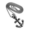 60cm x 3mm Jasseron-ketting + Anker met Schedel Details - RVS- Heren