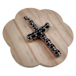 60cm x 3mm Jasseron-ketting + Kruishanger - RVS - Heren