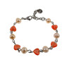 RVS Armband met Zoetwaterparels en Opaal Kattenoog Harten 15 tot 18cm