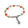 RVS Armband met Zoetwaterparels en Opaal Kattenoog Harten 15 tot 18cm