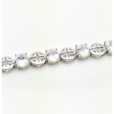 Geplatineerde XUPING  Armband met Zirkonia's