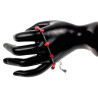 RVS Armband met Rode Natuurstenen Verstelbaar 17 tot 19cm Handgemaakt