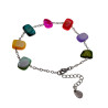 RVS Armband met Kleurrijke Schelpstenen - 16 tot 19cm - Handgemaakt