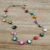 RVS Cabelletting met Kleurrijke Schelpstenen - 50-55 cm  Handgemaakte