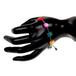 RVS Sieradenset - Kleurrijke Schelpstenen Ketting Armband Oorbellen