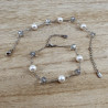 RVS Armband met Oostenrijks Kristal Witte Kristalparels 16 tot 19cm