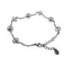 RVS Armband met Oostenrijks Kristal Witte Kristalparels 16 tot 19cm