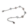 RVS Armband met Oostenrijks Kristal Witte Kristalparels 16 tot 19cm