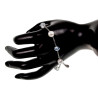 RVS Armband met Oostenrijks Kristal Witte Kristalparels 16 tot 19cm