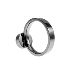 Gepolijst RVS Ring met Parelmoer accent en Verwisselbare Zirkoniasteen