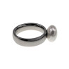 Parel Ring Dames Stalen Zilver Kleur Ring met Witte Zoetwaterparel