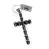 RVS Jasseron-Ketting + Kruis Hanger met Schedel - Ketting 60cm x 3mm