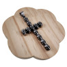 RVS Jasseron-Ketting + Kruis Hanger met Schedel - Ketting 60cm x 3mm