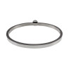 Bangle Dames - RVS - Stijve Armband met Lchtblauwe Matte Zirkonia