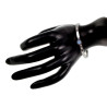 Bangle Dames - RVS - Stijve Armband met Lchtblauwe Matte Zirkonia