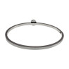 Bangle Dames - RVS - Stijve Armband met Melkwitte Zirkonia