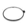 Bangle Dames - RVS - Stijve Armband met Zwarte Zirkonia