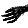 Bangle Dames - RVS - Stijve Armband met Zwarte Zirkonia