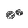 Oorbellen Dames - Gepolijst RVS - Levensboom Oorknopjes - ∅16mm