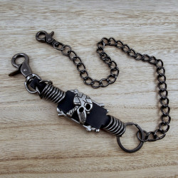 Heren Portemonneeketting met Karveel en Metalen Ringen Broekketting