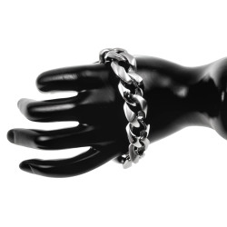 Massieve Cubaanse Armband - Gepolijst en Mat RVS Schakelarmband