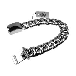 Brede Armband - Gepolijst RVS - MassieveGourmet Schakelarmband