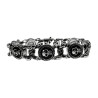 Heren 316L Roestvrij Staal - Brede Schakelarmband met Schedel Details