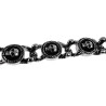 Heren 316L Roestvrij Staal - Brede Schakelarmband met Schedel Details