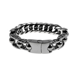 Heren - 316L RVS Cubaanse Schakelarmband met Magnetische Sluiting